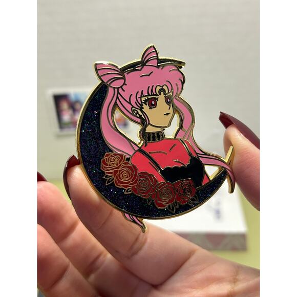 Akuma Press Black Lady Wicked Lady Sailor Moon Pin Anime Evil Chibi Moon - Picture 11 of 11